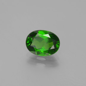 Diopsídio de Cromo Verde Natural 1.29ct, Corte Oval, VS
