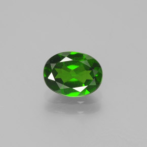 Diopsídio de cromo verde natural 1,39ct, corte oval, VS