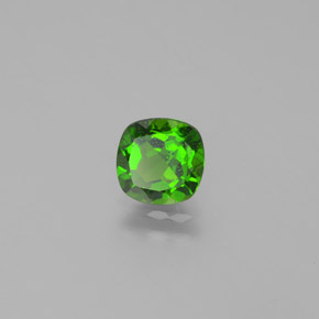 Diopsídio de cromo verde natural 1,02ct, almofada cortada, VS