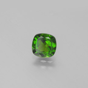 Diopsídio de cromo verde natural 1,06ct, almofada cortada, VS