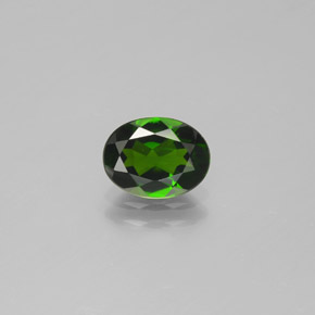 Diopsídio de cromo verde natural 1,27ct, corte oval, VVS-VS