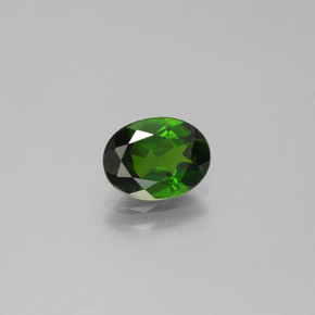 Diopsídio de cromo verde natural 1,27ct, corte oval, VVS-VS