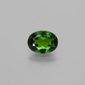 Diopsídio de cromo verde natural 1,02ct, corte oval, VVS