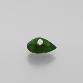 Diopsídio de cromo verde natural 1,08ct, formato de pêra, VS