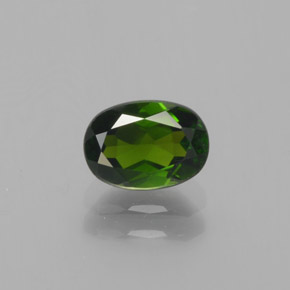 Diopsídio de cromo verde natural 1,05ct, corte oval, VS