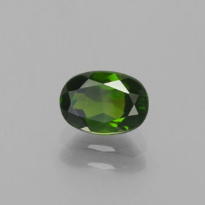 Diopsídio de cromo verde natural 1,05ct, corte oval, VS