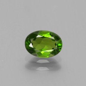 Diopsídio de cromo verde natural 0,88ct, corte oval, VS