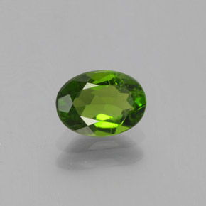 Diopsídio de cromo verde natural 0,88ct, corte oval, VS