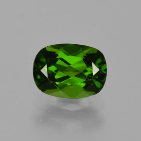 Diopsídio de Cromo Verde Natural 1.00ct, Almofada cortada, VS