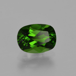 Diopsídio de Cromo Verde Natural 1.00ct, Almofada cortada, VS