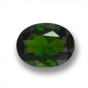 Diopsídio de cromo verde natural 2,09ct, corte oval, VS