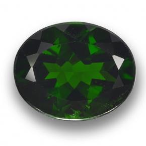 Diopsídio de cromo verde natural 3,60ct, corte oval, VS