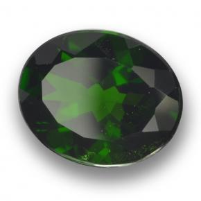 Diopsídio de cromo verde natural 3,60ct, corte oval, VS