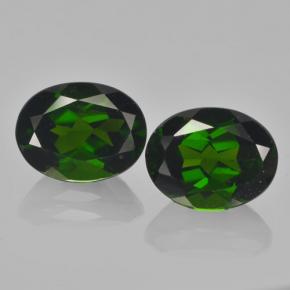 Pedras preciosas de diopsídio de cromo verde natural de  ct, corte oval, VS