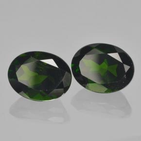Pedras preciosas de diopsídio de cromo verde natural de  ct, corte oval, VS