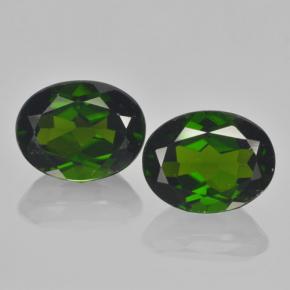 Pedras preciosas de diopsídio de cromo verde natural de 4,37 ct, corte oval, VS