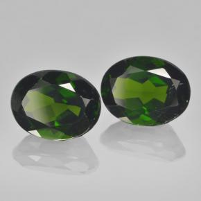 Pedras preciosas de diopsídio de cromo verde natural de 4,37 ct, corte oval, VS