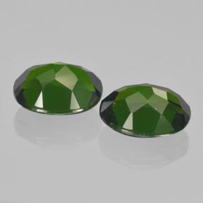 Pedras preciosas de diopsídio de cromo verde natural de 4,37 ct, corte oval, VS