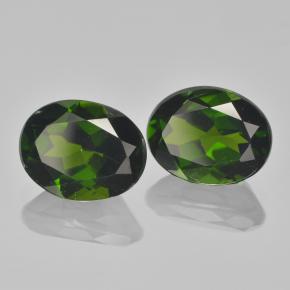 Pedras preciosas de diopsídio de cromo verde natural de  ct, corte oval, VVS-VS