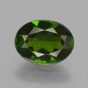 Diopsídio de cromo verde natural 1,28ct, corte oval, VS
