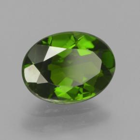 Diopsídio de cromo verde natural 1,28ct, corte oval, VS