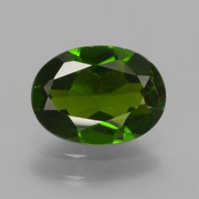 Diopsídio de cromo verde natural 1,19ct, corte oval, VS