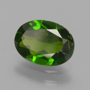 Diopsídio de cromo verde natural 1,19ct, corte oval, VS