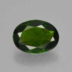 Diopsídio de cromo verde natural 1,06ct, corte oval, VS