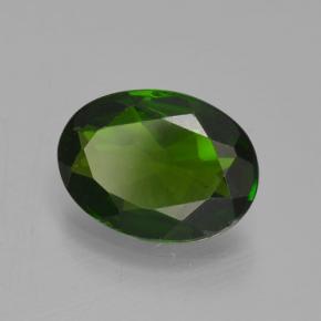 Diopsídio de cromo verde natural 1,06ct, corte oval, VS