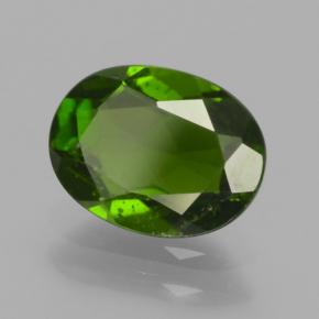 Diopsídio de cromo verde natural 1,30ct, corte oval, VS-SI