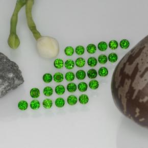Pedras preciosas de diopsídio de cromo verde natural de 2,15 ct, corte redondo, VS
