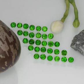Pedras preciosas de diopsídio de cromo verde natural de 2,15 ct, corte redondo, VS