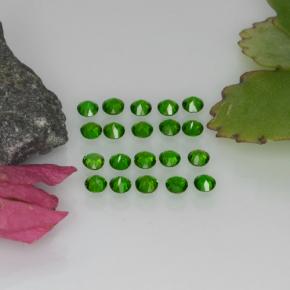 Pedras preciosas de diopsídio de cromo verde natural de 1,39 ct, corte redondo, VS-SI