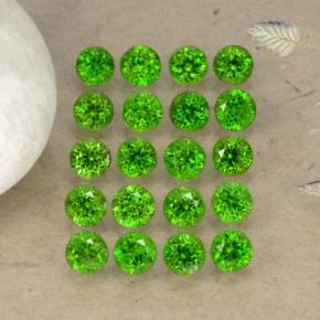 Pedras preciosas de diopsídio de cromo verde natural de 1,40 ct, corte redondo, VS-SI