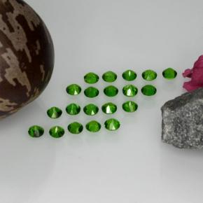 Pedras preciosas de diopsídio de cromo verde natural de 1,43 ct, corte redondo, VS-SI