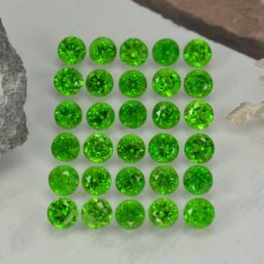 Pedras preciosas de diopsídio de cromo verde natural de 2,13 ct, corte redondo, VS-SI
