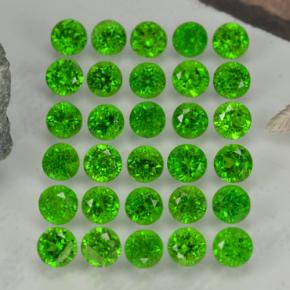 Pedras preciosas de diopsídio de cromo verde natural de 2,13 ct, corte redondo, VS-SI