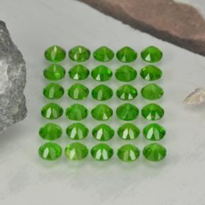 Pedras preciosas de diopsídio de cromo verde natural de 2,13 ct, corte redondo, VS-SI