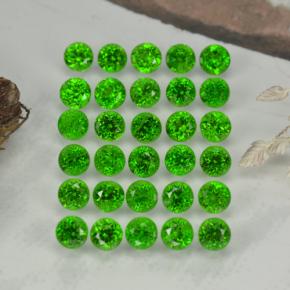 Pedras preciosas de diopsídio de cromo verde natural de 2,08 ct, corte redondo, VS-SI