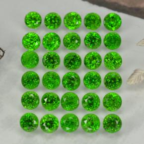 Pedras preciosas de diopsídio de cromo verde natural de 2,08 ct, corte redondo, VS-SI