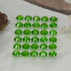Pedras preciosas de diopsídio de cromo verde natural de 2,08 ct, corte redondo, VS-SI