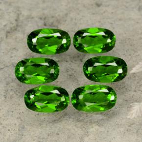 Pedras preciosas de diopsídio de cromo verde natural de 1,52 ct, corte oval, VS