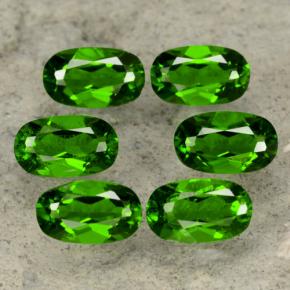 Pedras preciosas de diopsídio de cromo verde natural de 1,52 ct, corte oval, VS