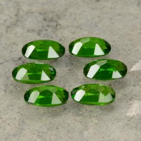 Pedras preciosas de diopsídio de cromo verde natural de 1,52 ct, corte oval, VS