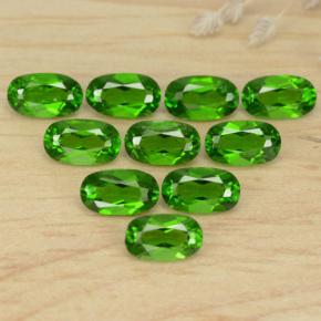 Pedras preciosas de diopsídio de cromo verde natural de 2,50 ct, corte oval, VS