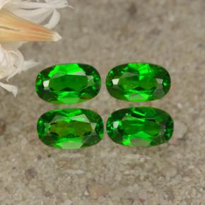 Pedras preciosas de diopsídio de cromo verde natural de 1,11 ct, corte oval, VS