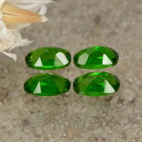 Pedras preciosas de diopsídio de cromo verde natural de 1,11 ct, corte oval, VS