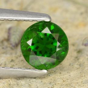 Diopsídio de cromo verde natural 0,65ct, corte redondo, VS-SI