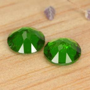 Pedras preciosas de Diopsídio de Cromo Verde natural de 0.95 ct, Corte Redondo, VS-SI