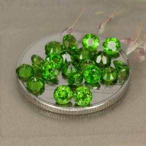 Pedras preciosas de diopsídio de cromo verde natural de 2,89 ct, corte redondo, VS